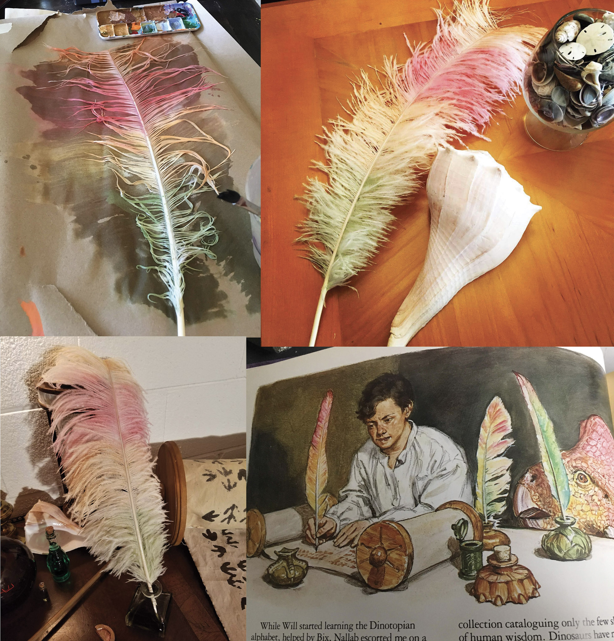 Anna Baldwin Lack: Dinotopia inspired dinosaur quill